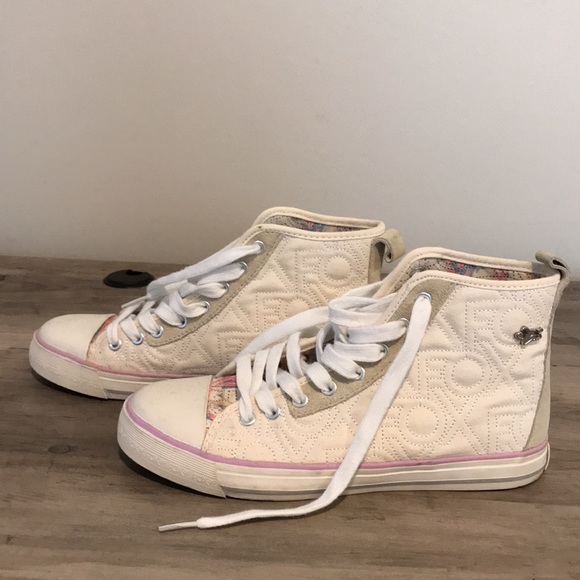 Fox Riders Co Women’s High Tops White & Purple Size 8 - Picture 5 of 6